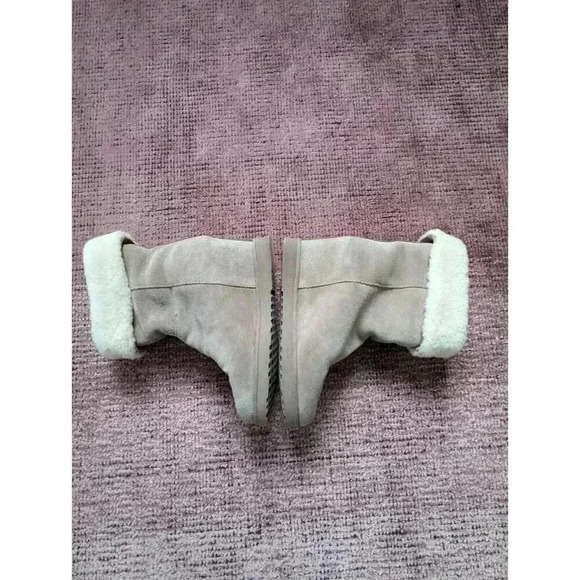 Kookaburra By Ugh Suede Shearling Wedge Boots Size 8.5 Beige - Picture 7 of 9